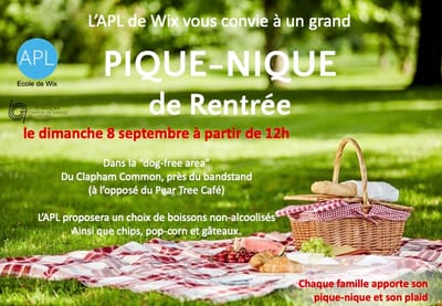 Pique-nique de rentrée de Wix - 8 septembre