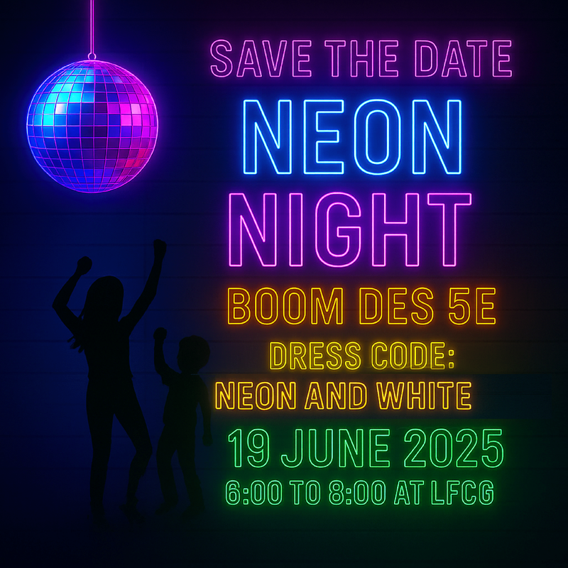 BOUM Neon pour les 5emes!